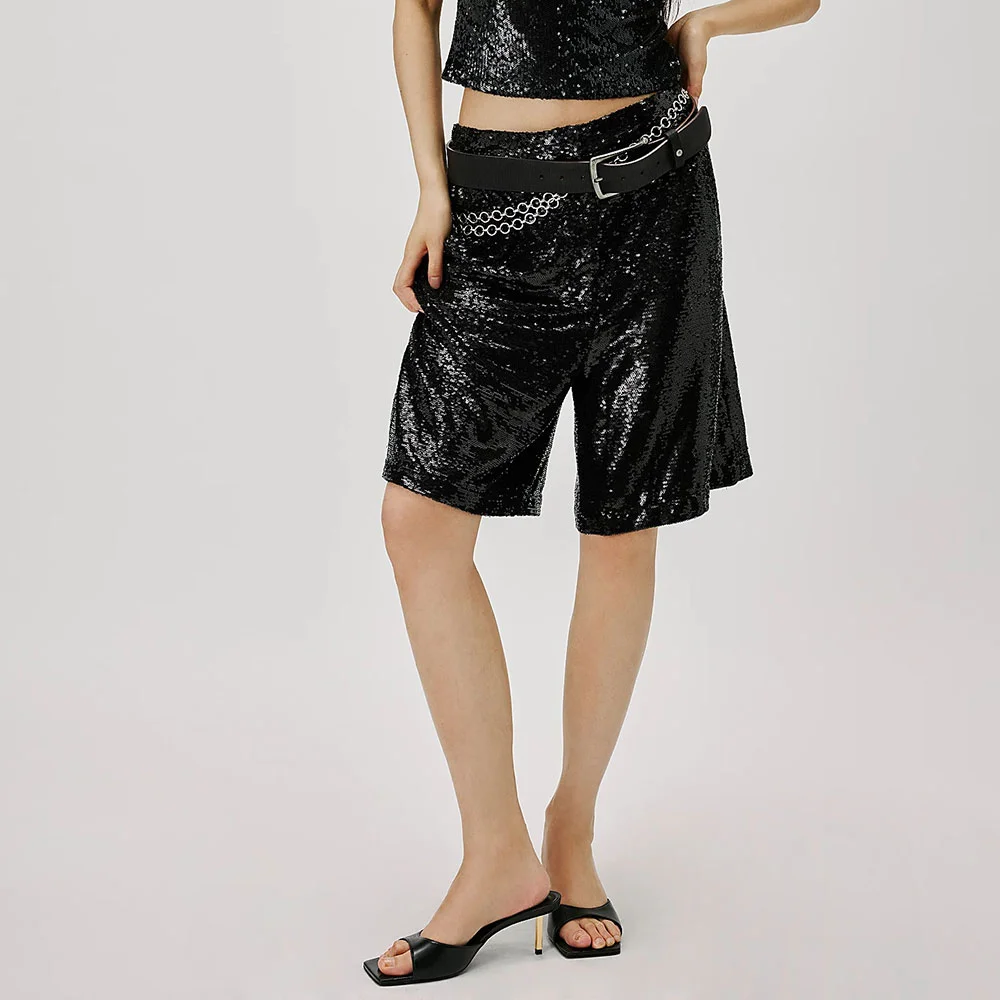 YDN Black Open Square Toe Metal Stiletto Heel Mules for Women