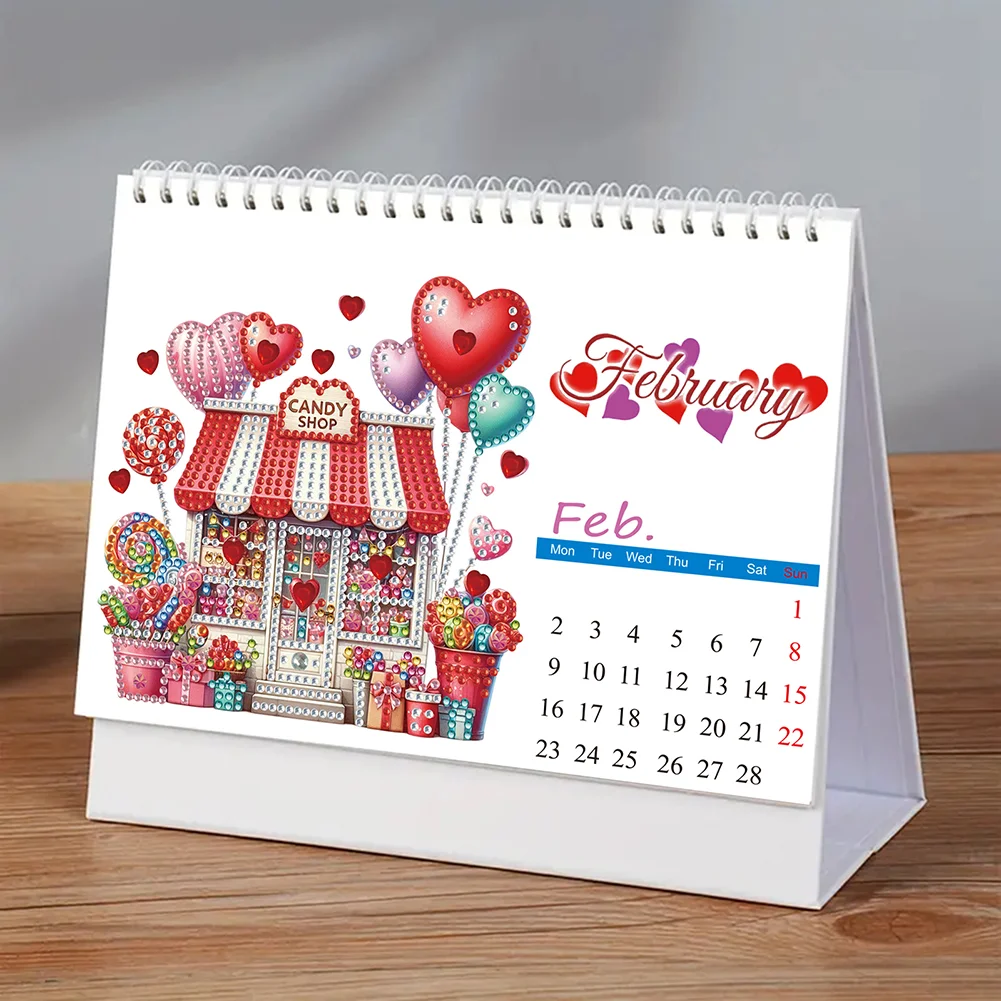 5D/DIY Calendar Crystal Painting Desk Calendars Kit Diamond Painting Calendar