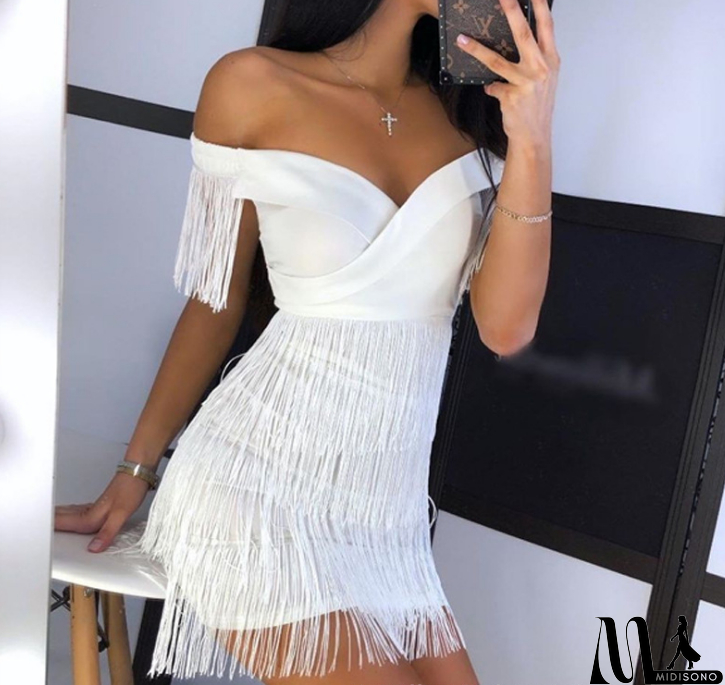 MidiSono - One-Shoulder Skinny Sexy Dress