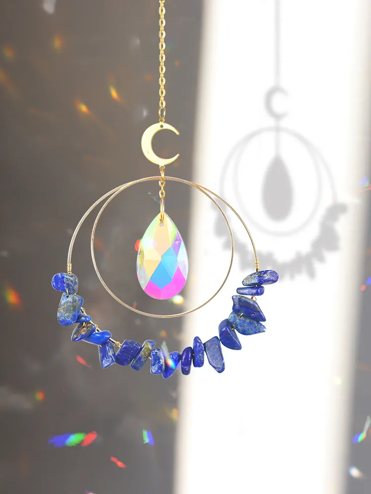 Crystal Sun Light Trapping Wind Chime Pendant Prism Lighting Catching Decor