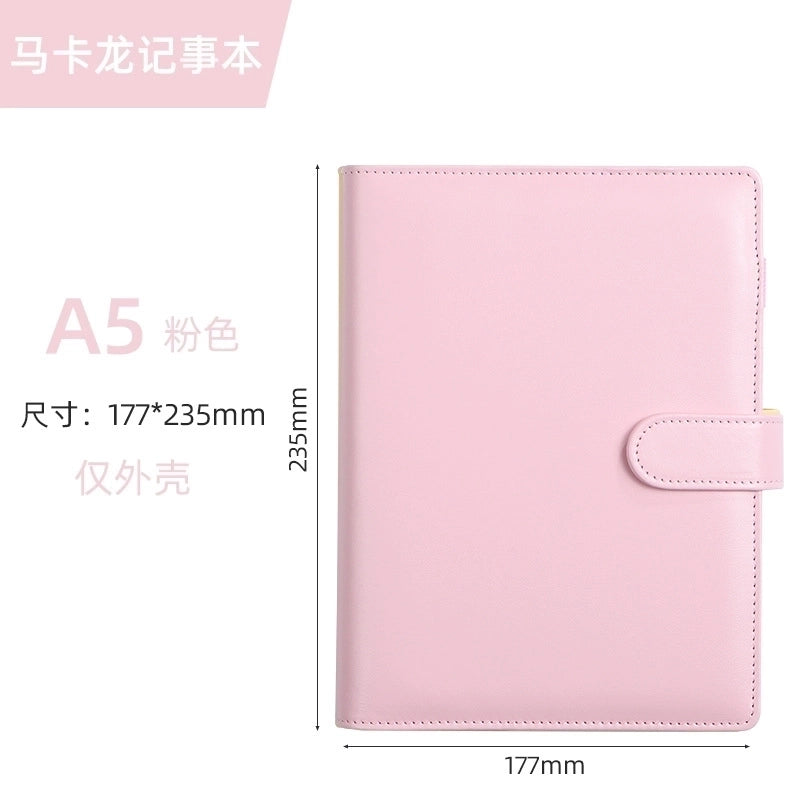 Creative Solid Color Macaron Student Stationery Loose-leaf Notebook