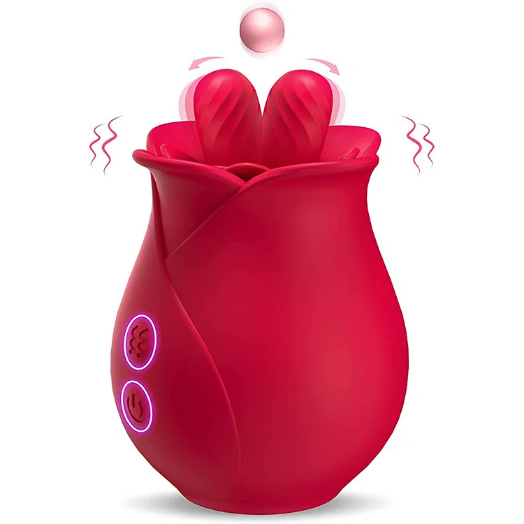 Rose Double Tongue Lick Shaker clitoral nipple orgasmic sex toy