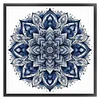 (Stamped/Counted) Blue And White Porcelain-Mandala-11CT Cross Stitch 40*40cm/15.75*15.75in
