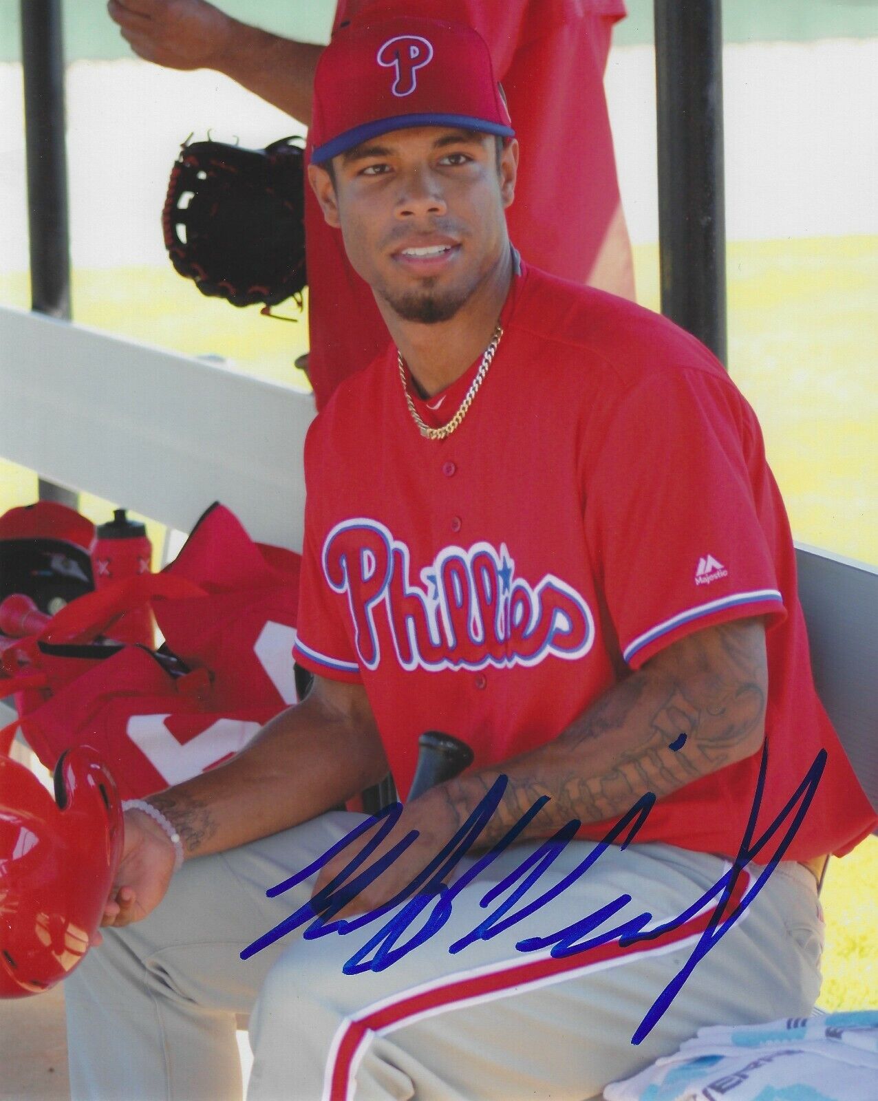 Signed 8x10 NICK WILLIAMS Philadelphia Phillies Autographed Photo Poster painting- COA