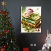 Fleurs et livres-plein rond diamant peinture-30 * 40cm