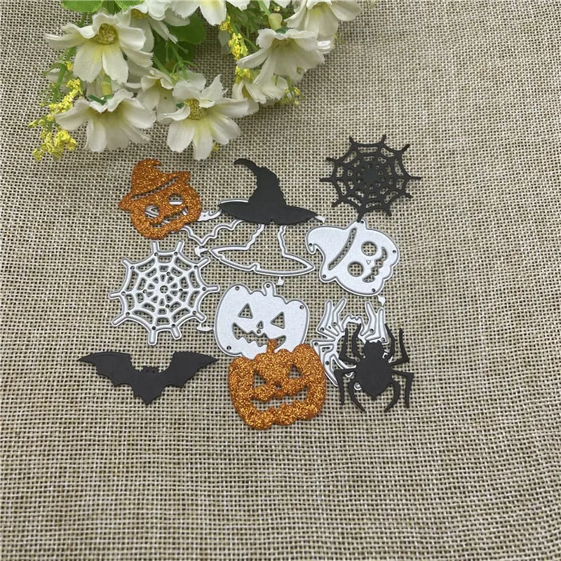 Halloween Cobweb pumpkin Metal Cutting Dies Stencils For DIY Scrapbooking Decorative Embossing Handcraft Die Cutting Template