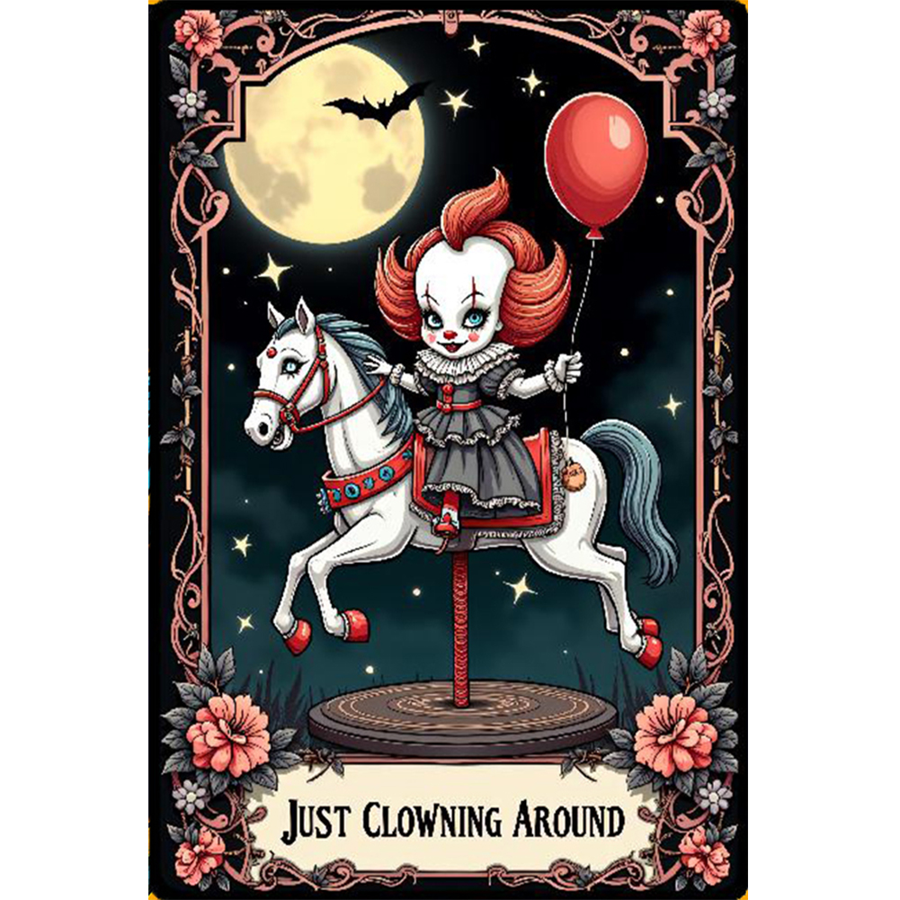 Halloween Horror Movie Tarot 40*60cm(canvas) full round drill diamond painting