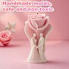 3D Rose Flower Mould Silicone Wave Spiral Candle Mould Reusable Easy To Demold for Wedding Valentine Day DIY Home Decor Gift (Style A)