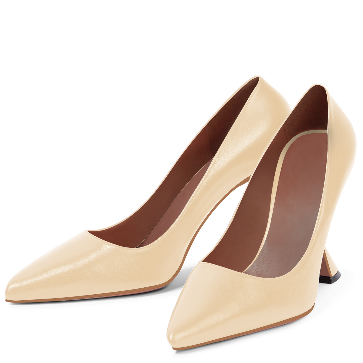 9.5cm/3.74" Women's  Triangle Heel  Pointed Toe Wedding Party Pumps