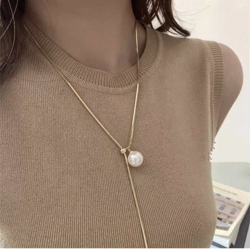 Minimalist Round Copper Plating Gold Plated Pendant Necklace