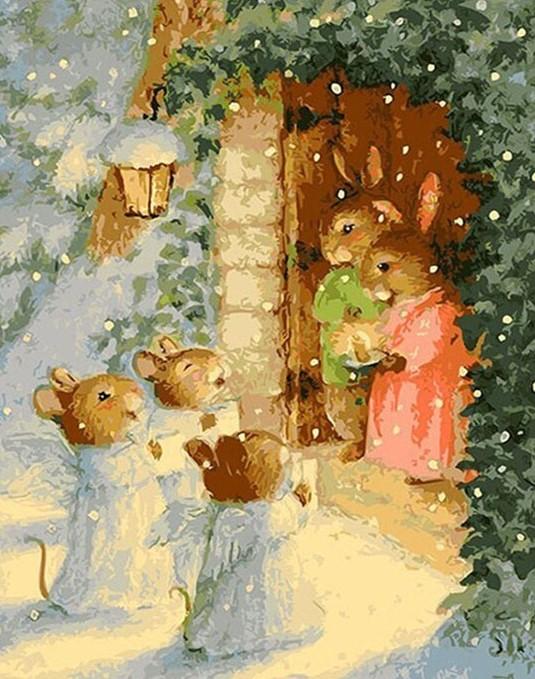 

Rabbit And Snow – Paint By Numbers - 40*50CM, 501 Original