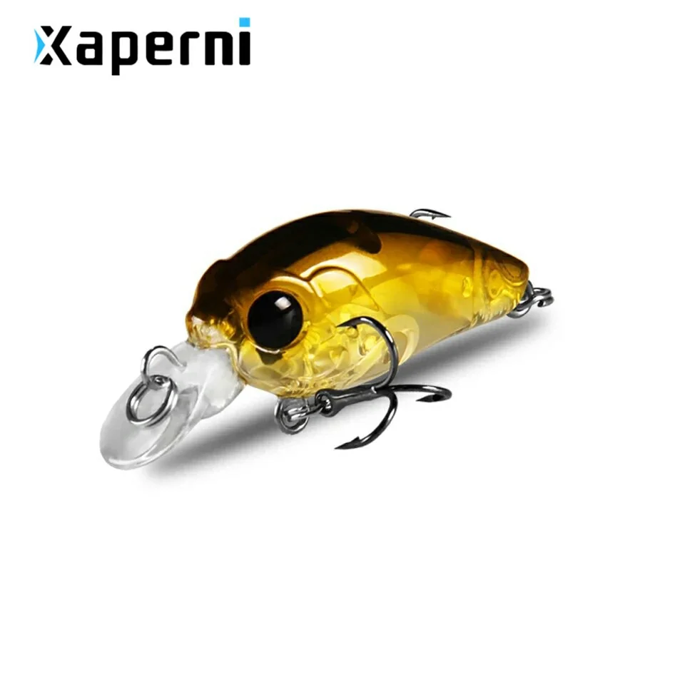 Xaperni 5pcs/lot  fishing lures, assorted colors, minnow  35mm 3.5g, depth 2.0m professional hot model crank bait minnow popper