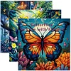 3PCS Butterfly Coloring Book Set Mindfulness Art Books for Adults 