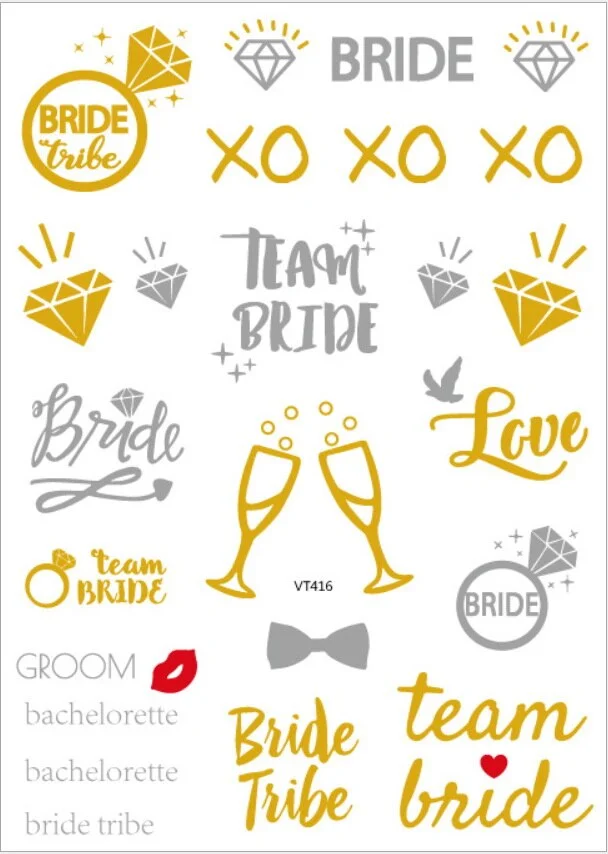 Sdrawing temporary tattoo sticker henna choker flower butterfly metal sexy women bride tribe flash metallic gold silver tattoo