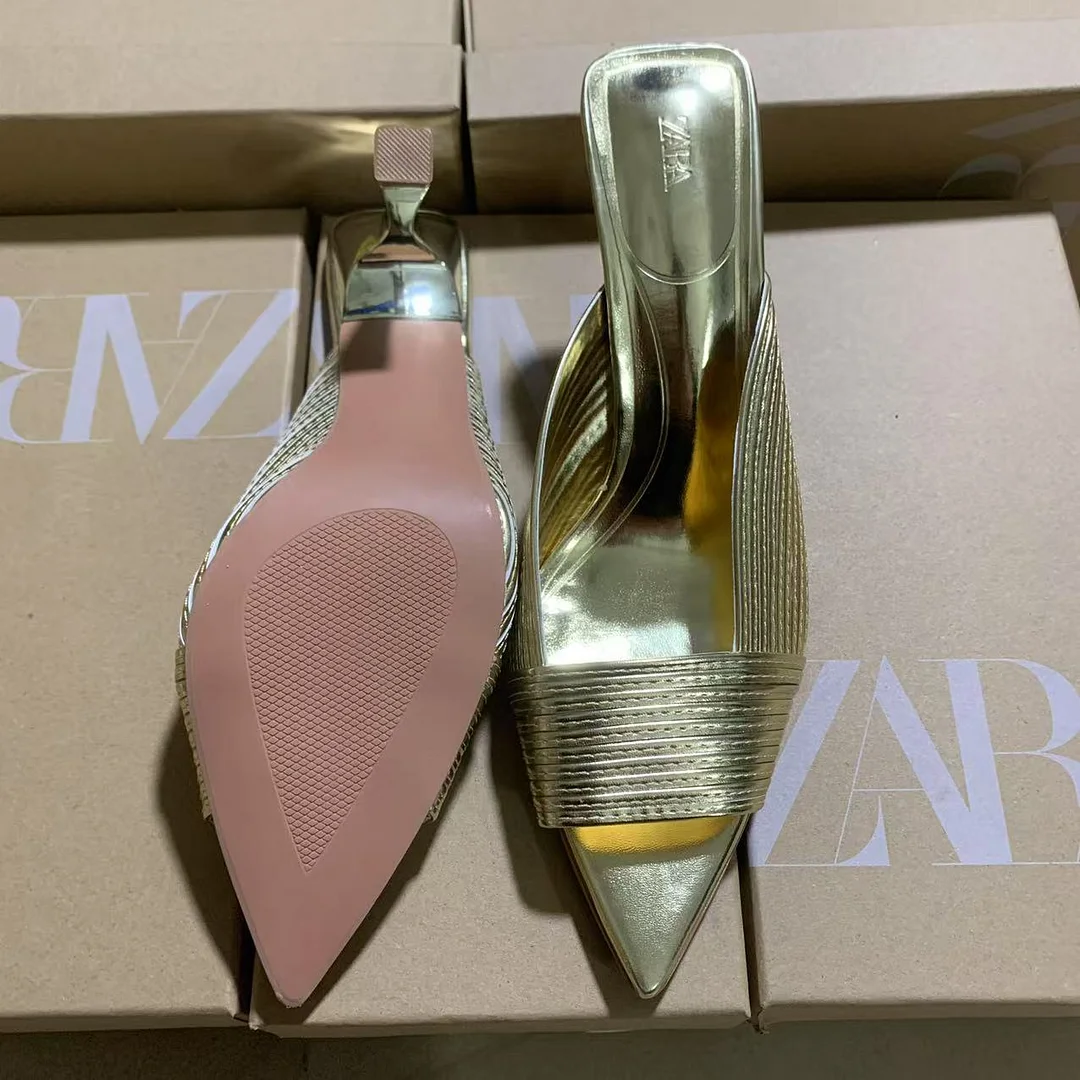 Breakj Breakj Spring New High Heels Gold Tips After Leaking Classic Fashion Wearing Women's Shoes