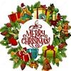 Christmas Wreath And Gift Box-11CT Counted Cross Stitch 40*40cm tapestrymarket