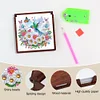 (US Local)Wooden 5D Diamond Painting Kit Note Box DIY Diamond Art Notepad Box (Bird)