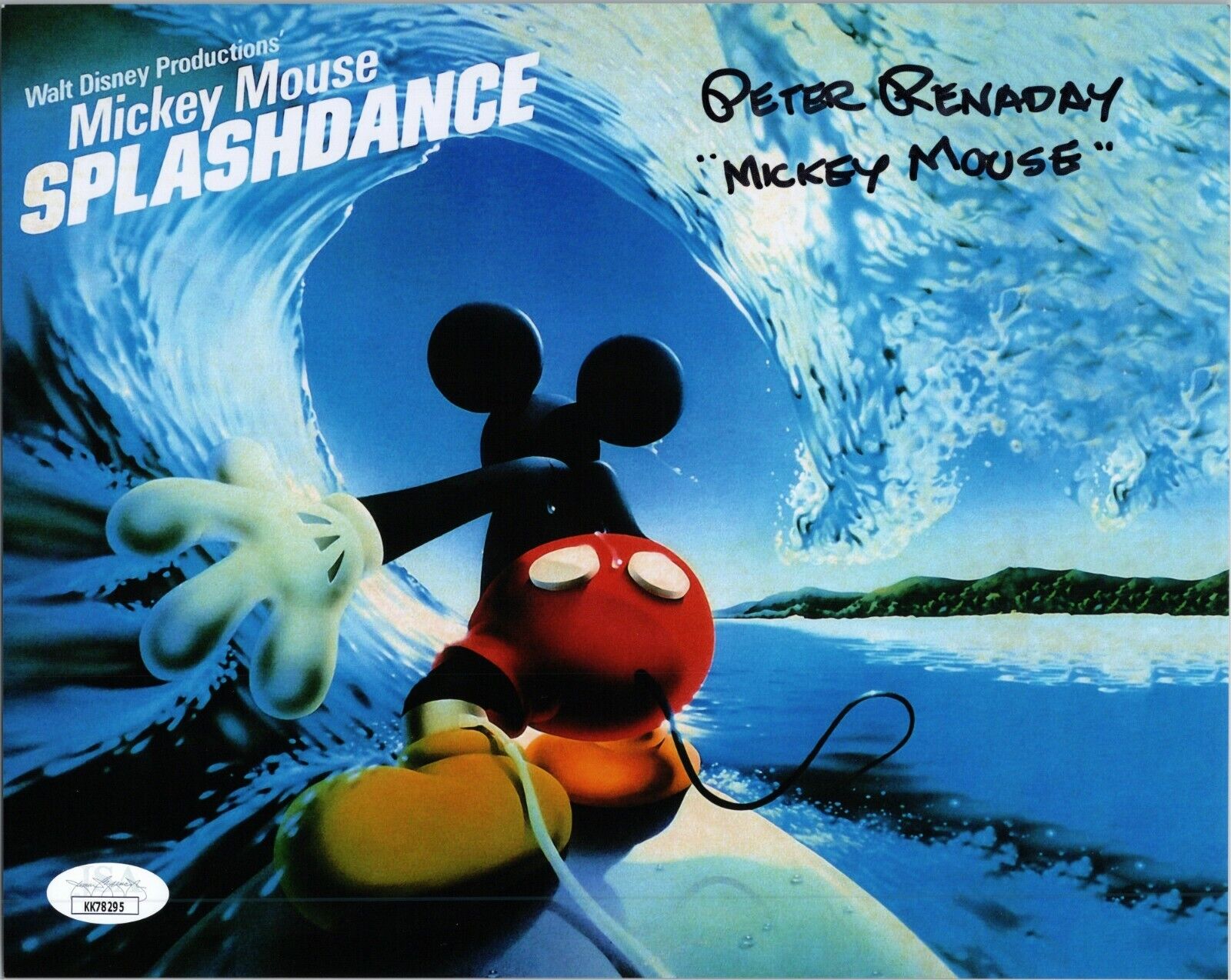 PETER RENADAY Auth. Hand-Signed MICKEY MOUSE ~SPLASHDANCE