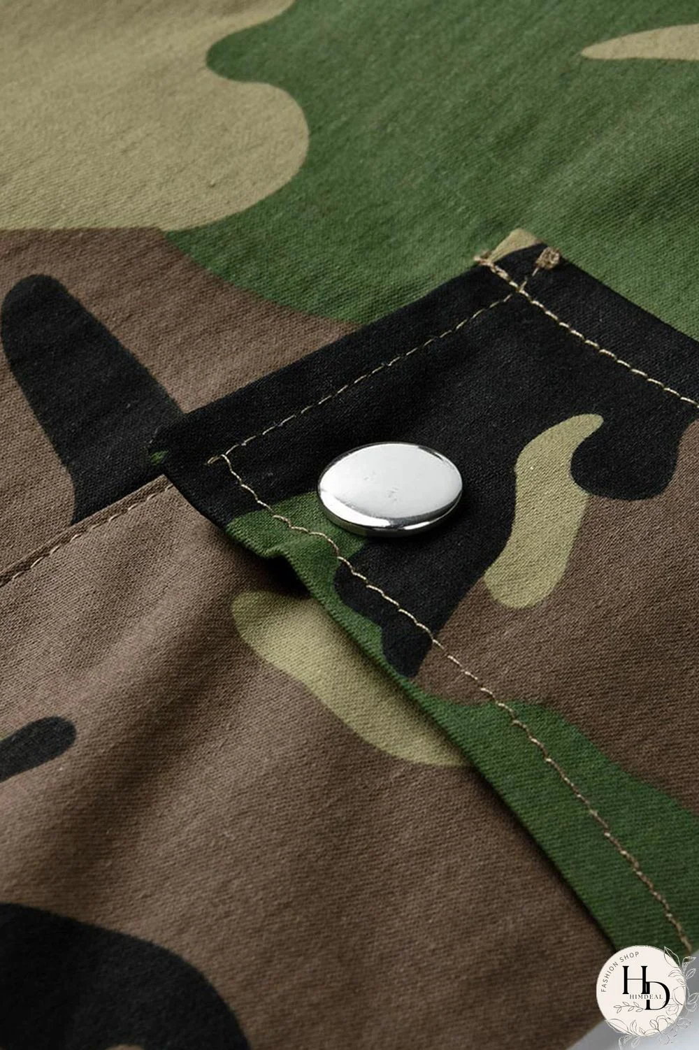 Army Green Zipper Fly Button Fly Mid Metal Zippered pencil Pants Pants