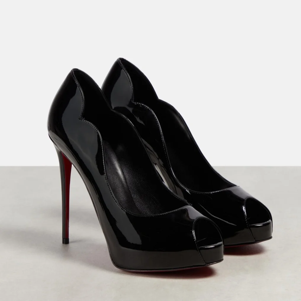 130mm Women's Stiletto Pointed Toe Water Platform Shoes Red Bottom High Heel-MERUMOTE