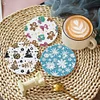 8pcs Christmas Diamond Painting Art Acrylic Coasters