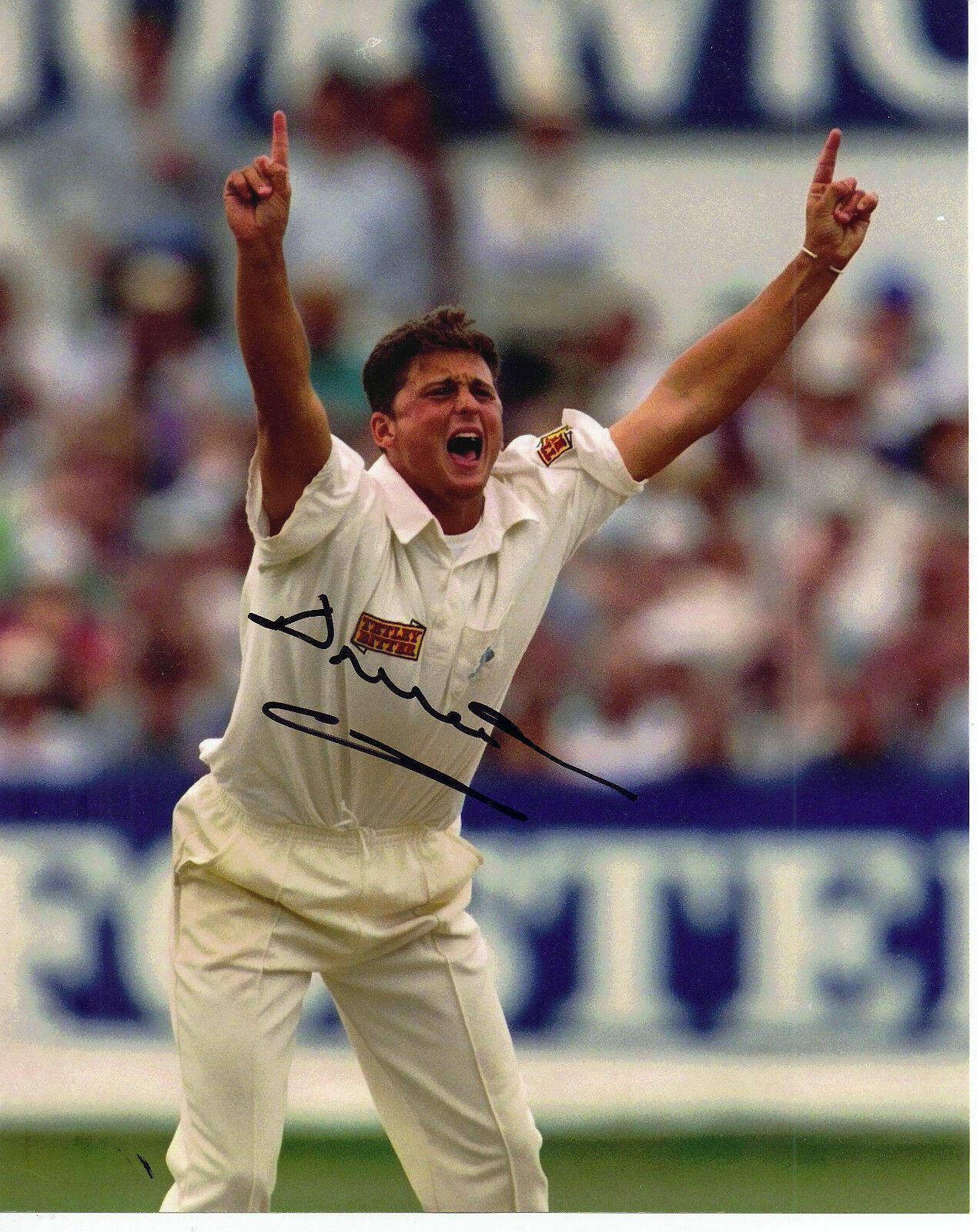 Darren Gough Signed 10X8 Photo Poster painting England Cricket Legend AFTAL COA (2512)