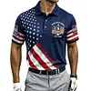 America 250th Anniversary American 1776-2026 Shirt Breathable Stylish Printed Polo Shirt Multi-Purposes Versatile Patriotic Polo Shirt for Friends Family Patriotic Compatriots