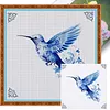 Blue And White Porcelain Hummingbird-11CT Stamped Cross Stitch 40*40cm tapestrymarket