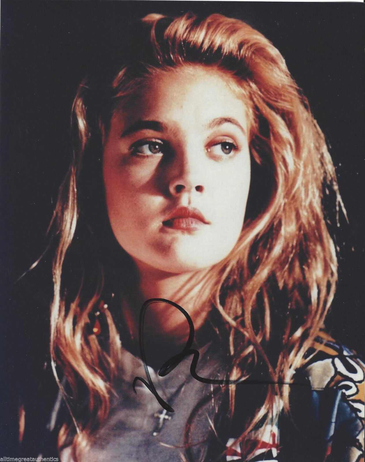 DREW BARRYMORE SIGNED AUTHENTIC 8X10 Photo Poster painting B w/COA SEXY ACTRESS E.T. SCREAM