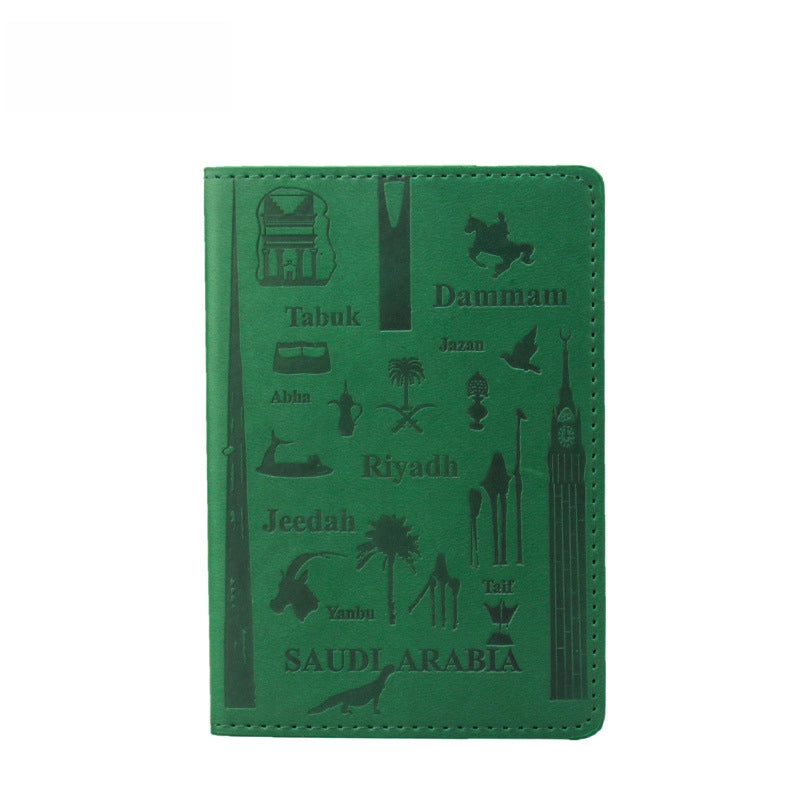 Embossed Middle East Passbook Holder City Pattern Saudi Arabia Passbook Israel Passbook Case