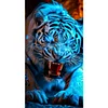 Diamond Painting-DIY Full Round Drill Fierce Tiger(70*40 CM)