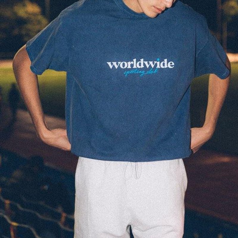 Men Worldwide Print Casual T-shirt