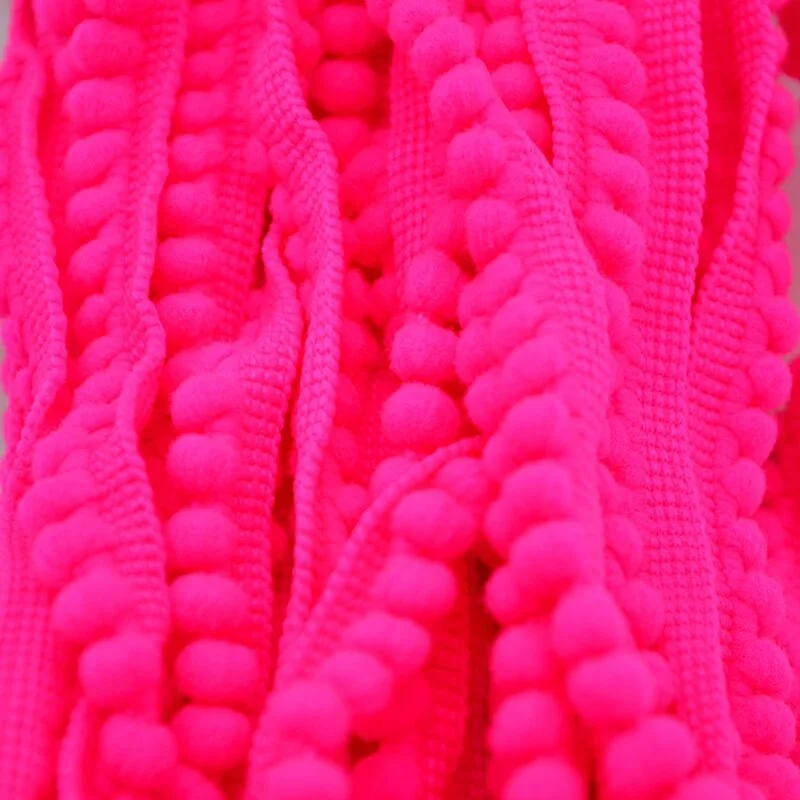 5 Yards Pom Pom Trim Ball 11 mm MINI Pearl Pompom Fringe Ribbon Sewing Lace Kintted Fabric Handmade Craft Accessories