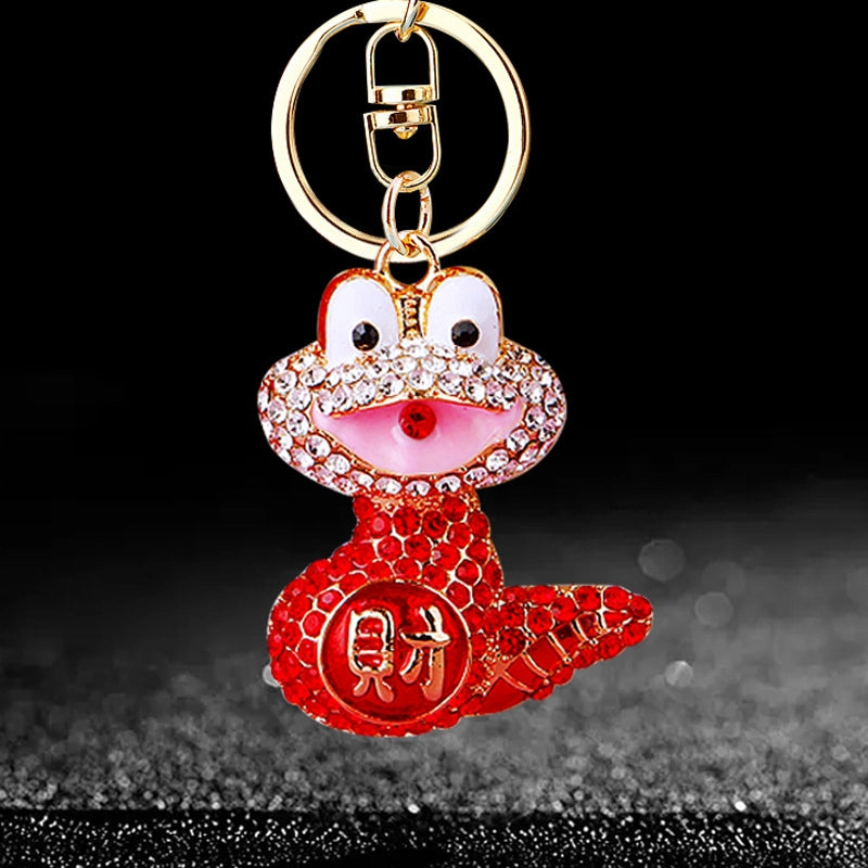 Cute Color Block Alloy Inlay Rhinestones Women’s Keychain