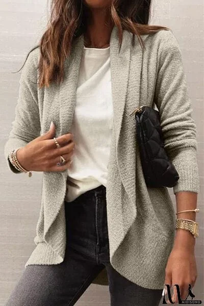 Open Front Long Sleeve Cardigan