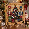 (20x20cm)Nutcrackers DIY Pearl Painting Art With Inner Wooden Framed Kit