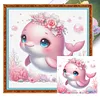Animal Full 18CT 2 Strands DIY Stamped Embroidery Needlepoint Starter Kits 7.87x7.87inch Cross Stitch Art and Crafts Kits for Beginners Adults Home Decor