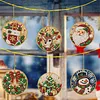 6pcs/set DIY Diamond Special Shape Pearl Art Hanging Wooden Christmas Tree Ornament Kit