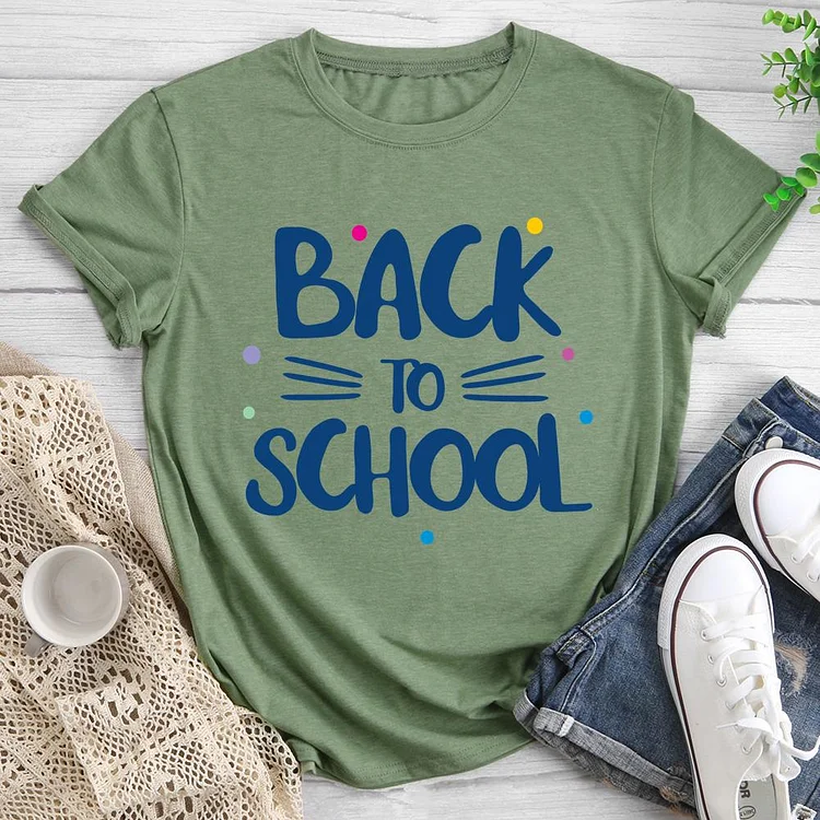 Back to School  Round Neck T-shirt