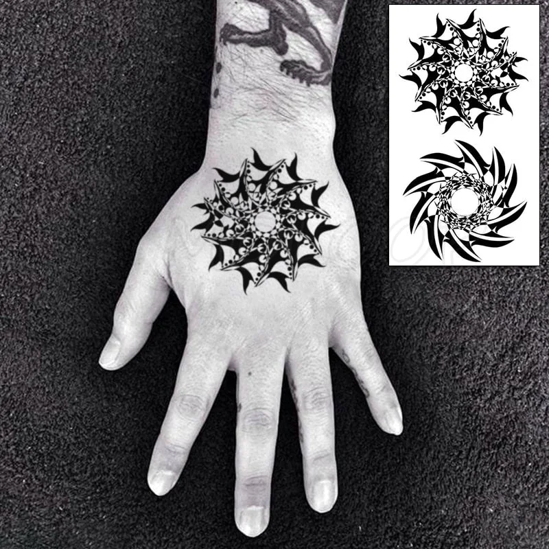 Tattoo Sticker Moon Sun Lunar Star Element Body Art Makeup Waterproof Temporary Women and Men Fake Tatoo