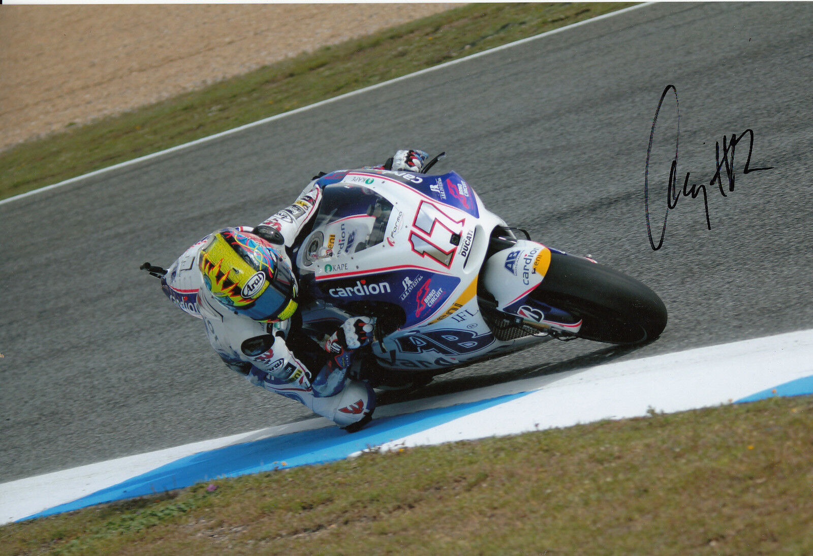 Karel Abraham Hand Signed Cardion AB MotoGP 12x8 Photo Poster painting 8.