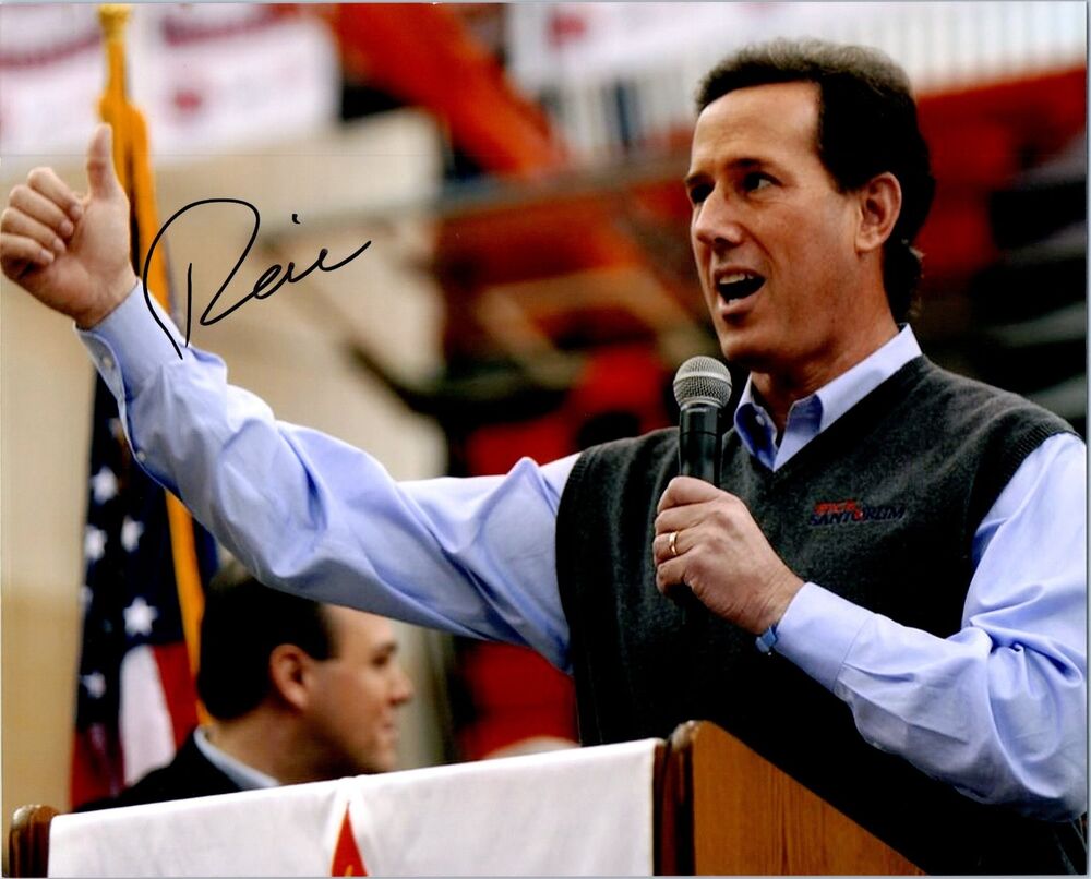 RICK SANTORUM Signed Autographed 8x10 Pic. 