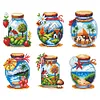6pcs Glass Bottle Landscape-11CT Stamped Cross Stitch 15*17cm/5.91*6.69in