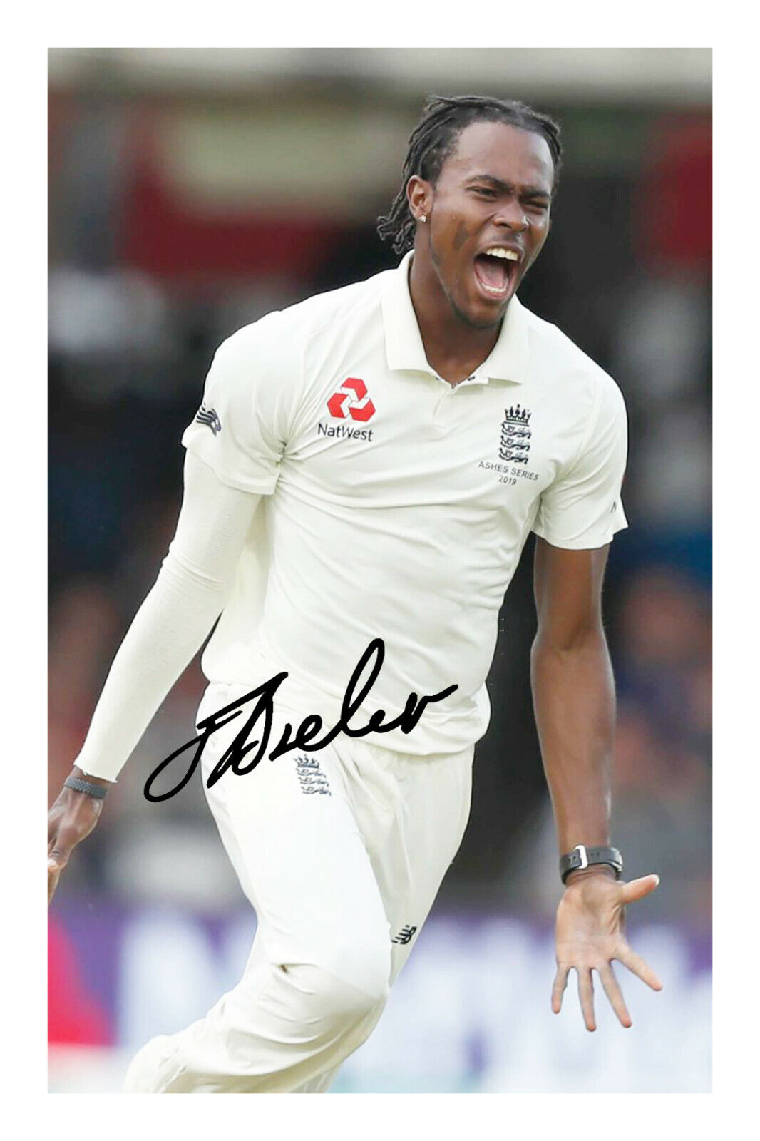 Jofra Archer Signed A4 Photo Poster painting Print Autograph England Cricket