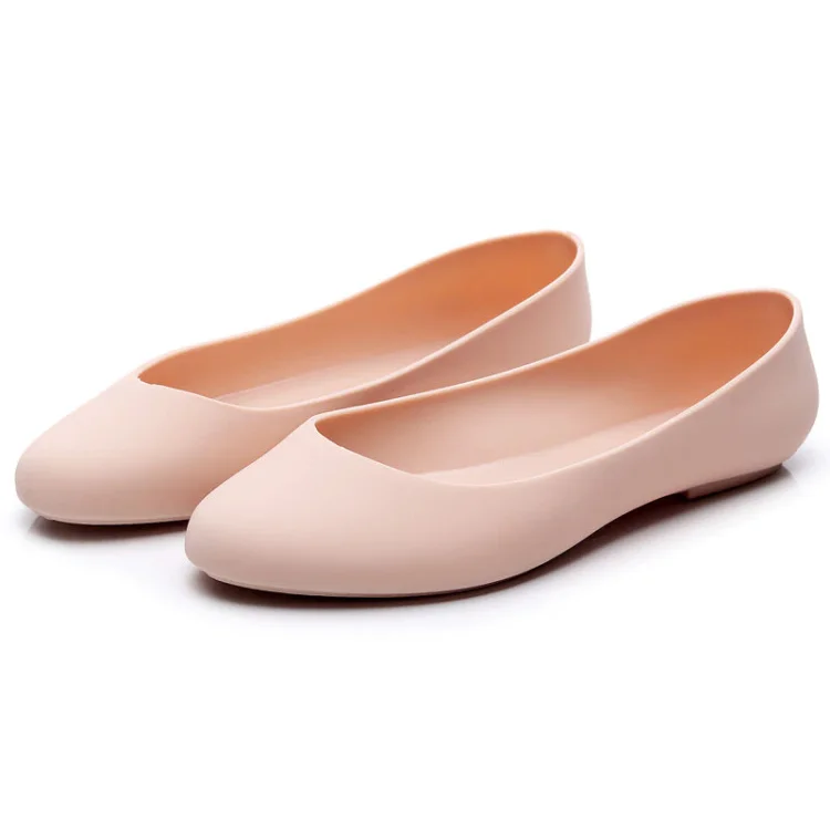 Dubeyi Women Fashion Jelly Sandals,PVC Summer Shoes,Soft Galosh,Slip on,Antiskid,Waterproof,Korea Style,PINK,APRICOT,BLACK,Dropshipping