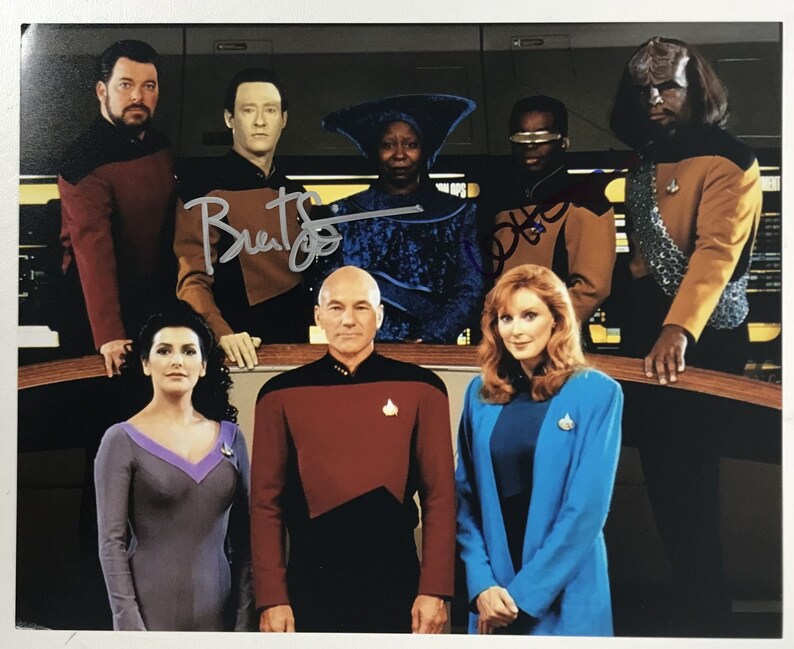 Brent Spiner & Whoopi Goldberg Signed Autographed Star Trek