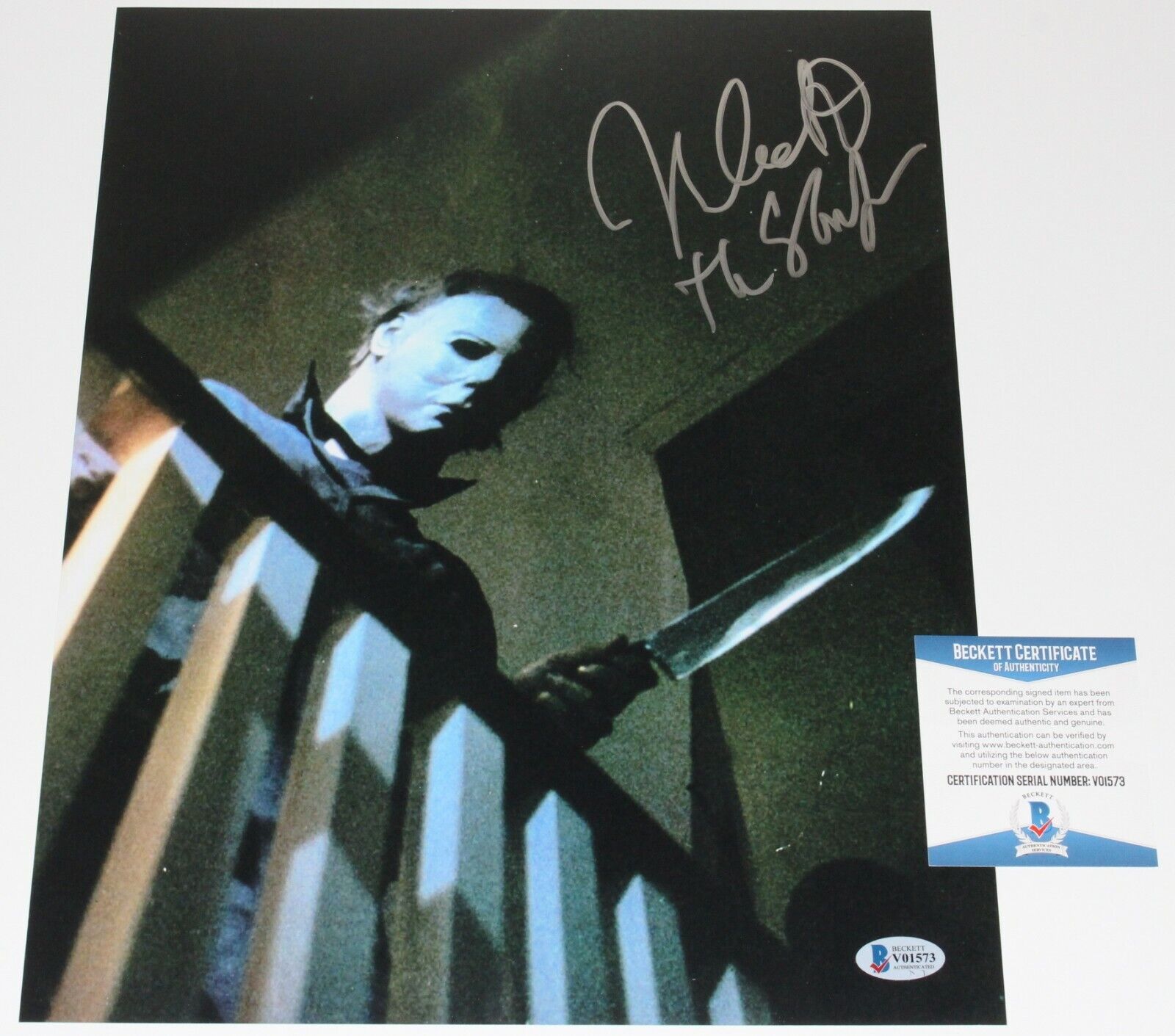 NICK CASTLE SIGNED HALLOWEEN 'MICHAEL MYERS' 11x14 Photo Poster painting 2 BECKETT COA BAS PROOF