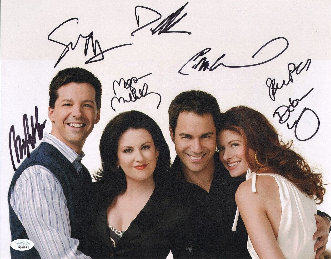 ERIC McCORMACK & DEBRA MESSING +5 Hand-Signed WILL & GRACE