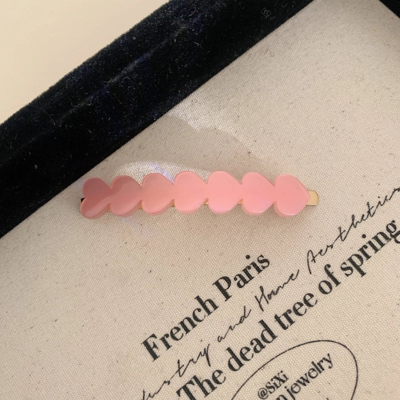Women’s Elegant Lady Heart Shape Acetic Acid Sheets Hair Clip