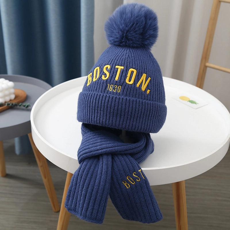 Kid’S Casual Vintage Style Letter Printing (Printing) Wool Cap